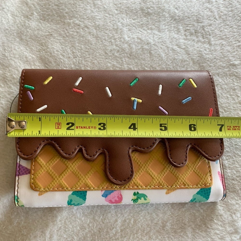 Loungefly Disney Princess Ice Cream Sundae Brown and Yellow Sprinkle Wallet NWT - Picture 2 of 8